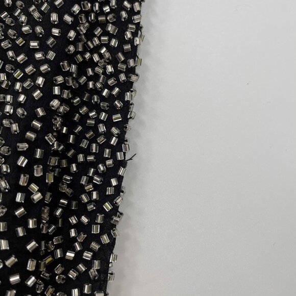 Vintage Oleg Cassini Black Tie Beaded Bodysuit | Size S-L - Picture 13 of 16